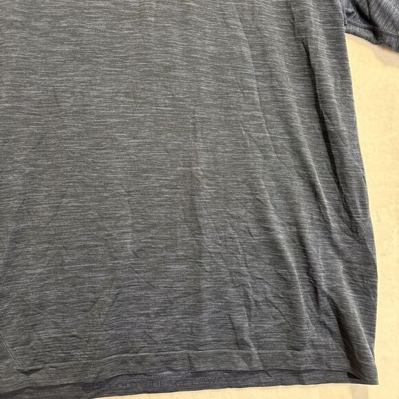 Lululemon Metal Vent Tech Polo Shirt Mens Large Blue Breathable Stretch Golf Gym - Picture 11 of 16